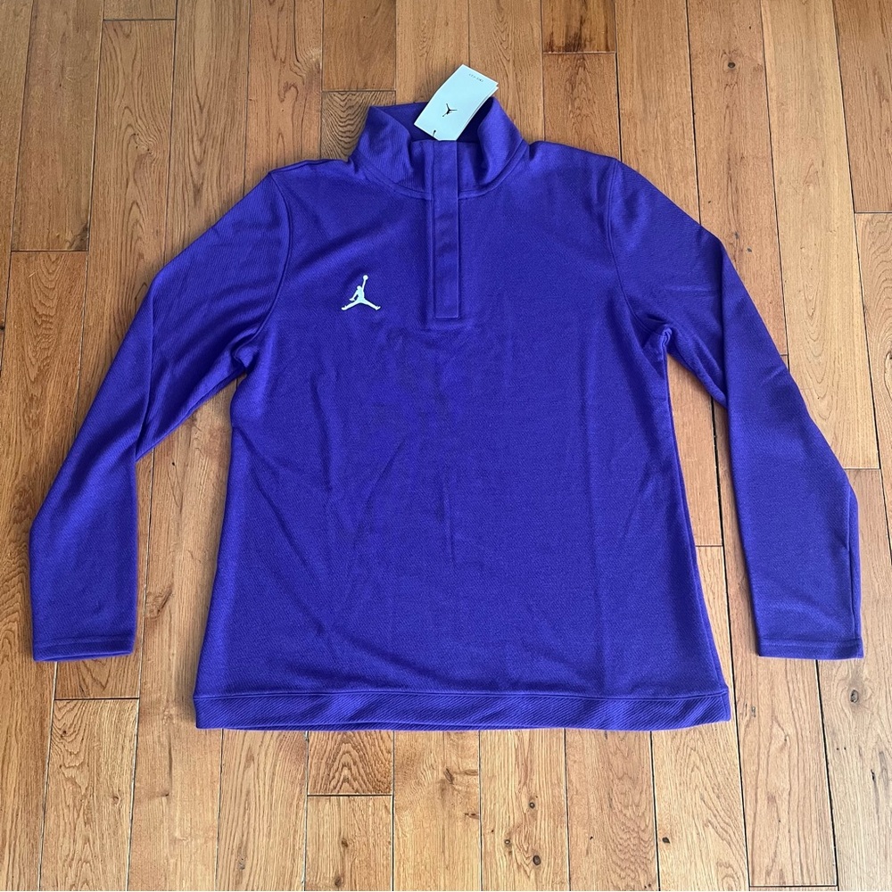 Nike Jordan Purple Dri-fit Women's 1/4 Zip Long Sleeve - Size Large